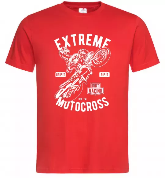 Чоловіча футболка Extreme Motocross Червоний фото