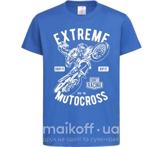 Детская футболка Extreme Motocross Ярко-синий фото