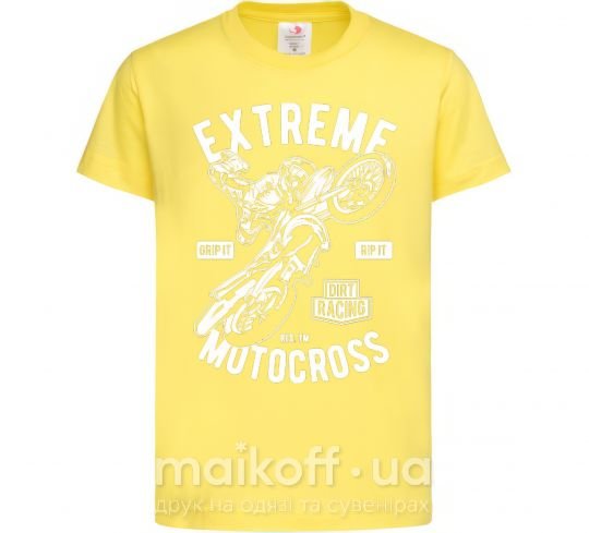 Дитяча футболка Extreme Motocross Лимонний фото
