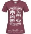 Женская футболка A Control Freak Бордовый фото