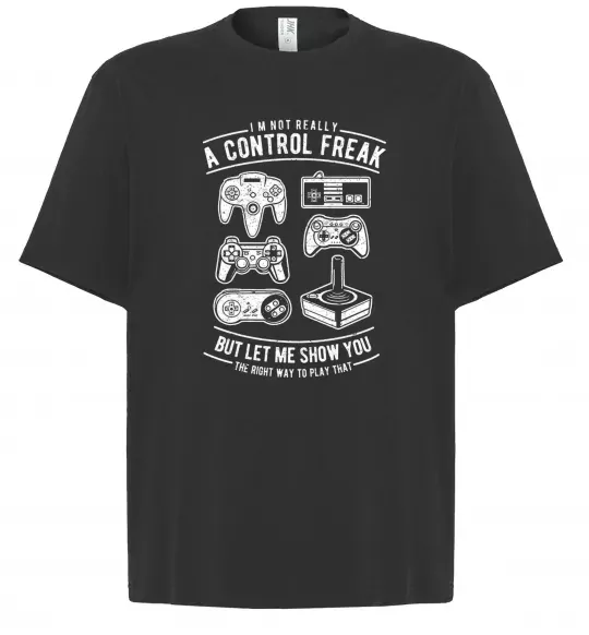 Футболка Оверсайз A Control Freak Чорний фото