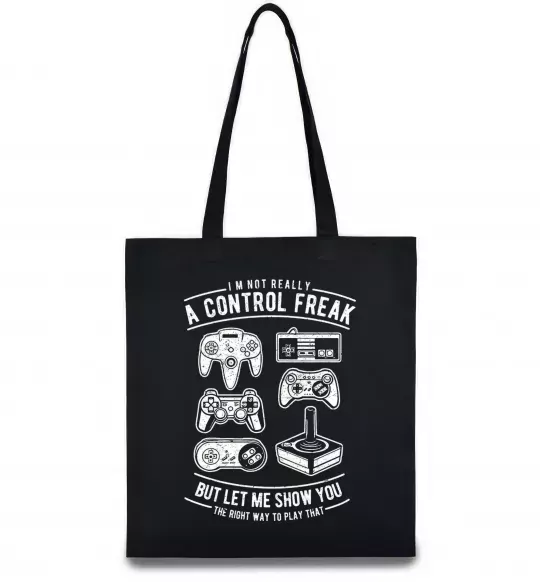Эко-сумка A Control Freak Черный фото