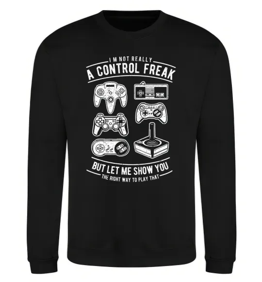 Світшот A Control Freak Чорний фото