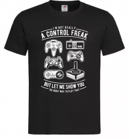 Мужская футболка A Control Freak Черный фото
