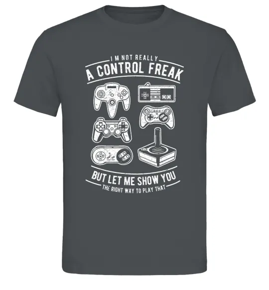 Чоловіча футболка A Control Freak Графіт фото
