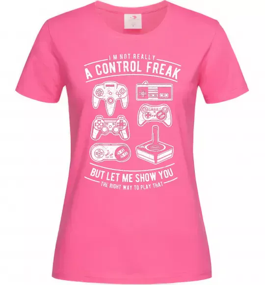 Женская футболка A Control Freak Ярко-розовый фото