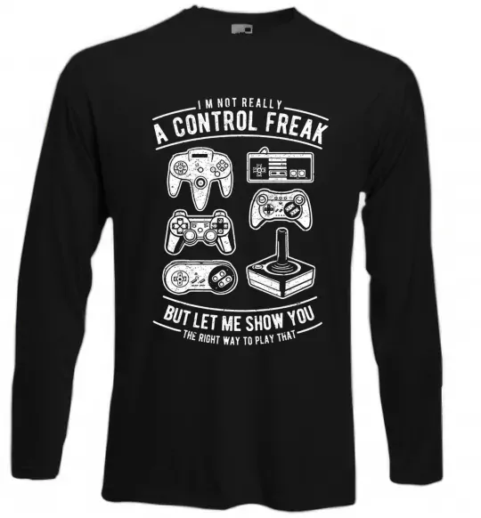 Лонгслів A Control Freak Чорний фото