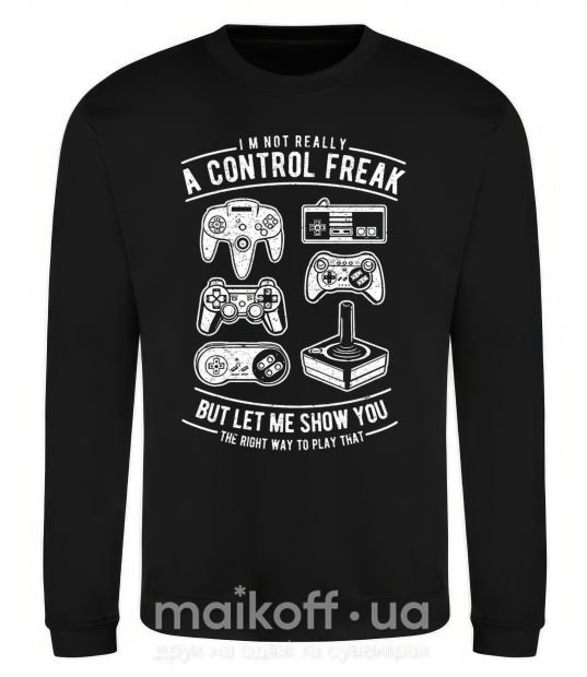 Світшот A Control Freak Чорний фото
