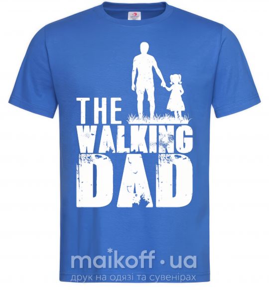 Чоловіча футболка The walking dad Яскраво-синій фото
