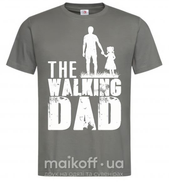 Чоловіча футболка The walking dad Графіт фото