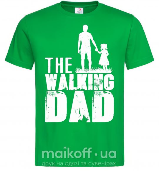 Мужская футболка The walking dad Зеленый фото