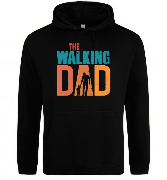 Мужская толстовка (худи) The walking dad Черный фото