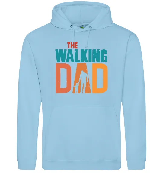 Чоловіча толстовка (худі) The walking dad Блакитний фото