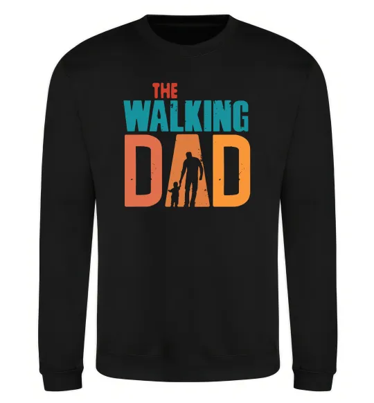 Свитшот The walking dad Черный фото