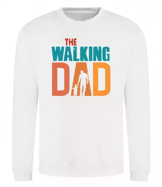 Світшот The walking dad Білий фото