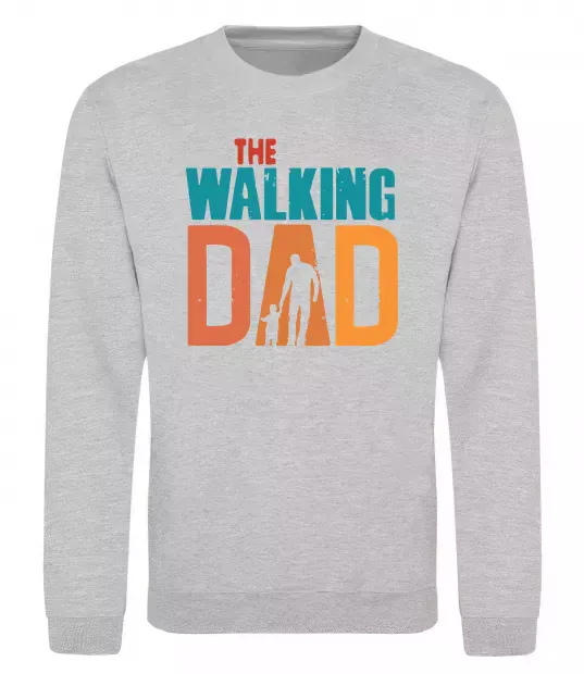 Світшот The walking dad Сірий меланж фото