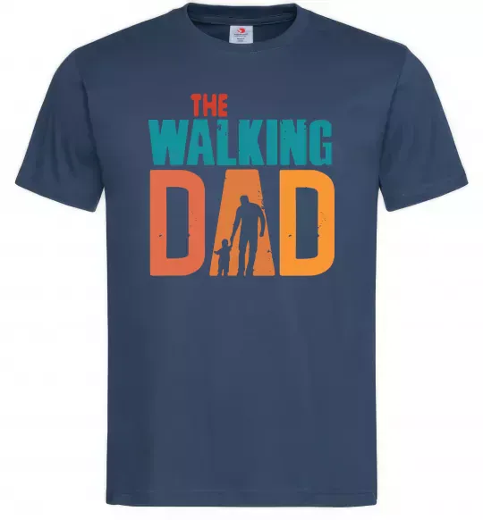 Чоловіча футболка The walking dad Темно-синій фото