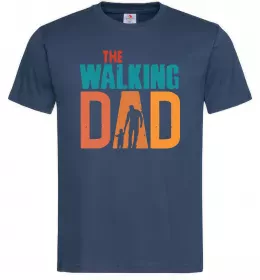 Мужская футболка The walking dad Темно-синий фото