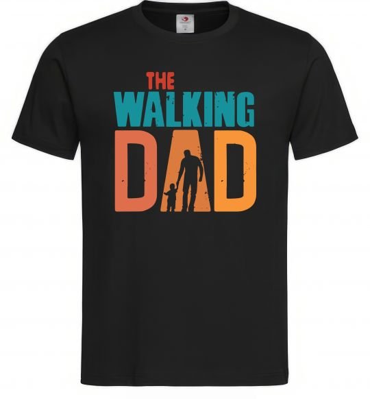 Мужская футболка The walking dad Черный фото