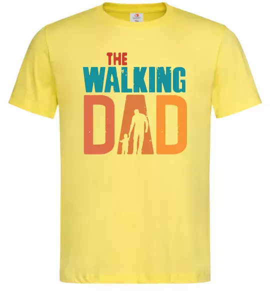 Чоловіча футболка The walking dad Лимонний фото