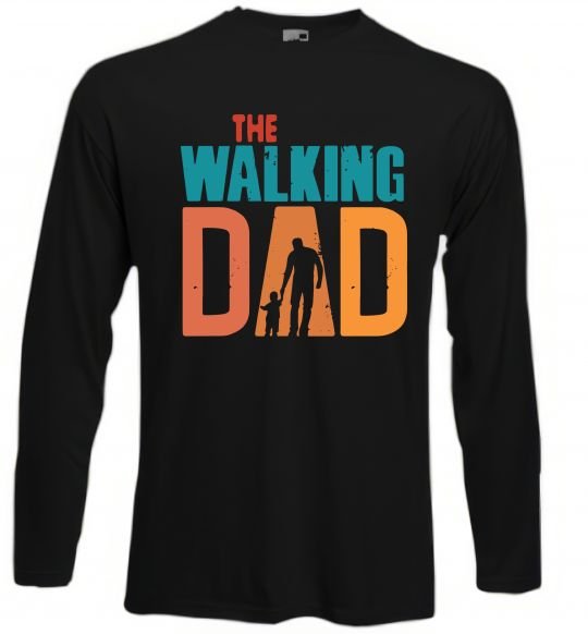 Реглан The walking dad Черный фото