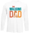 Лонгслив The walking dad Белый фото