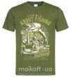 Чоловіча футболка All About Fishing Оливковий фото