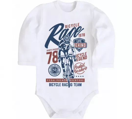 Детский боди Bicycle Race Белый фото