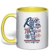 Чашка с цветной ручкой Bicycle Race Солнечно желтый Чашка с цветной ручкой Bicycle Race Солнечно желтый фото