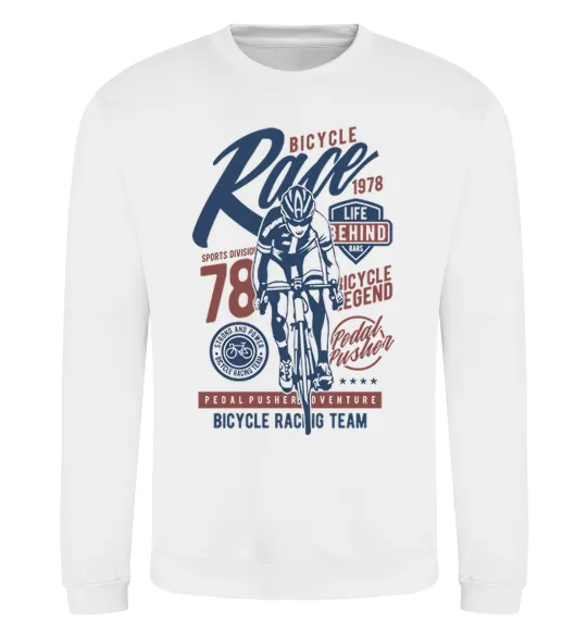 Свитшот Bicycle Race Белый фото
