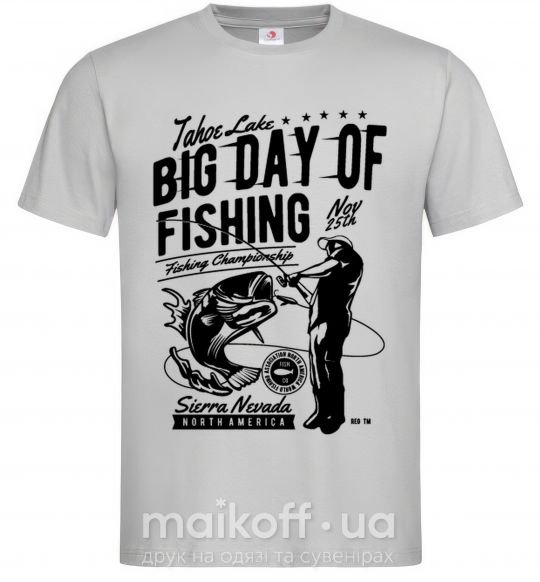 Мужская футболка Big Day of Fishing Серый фото