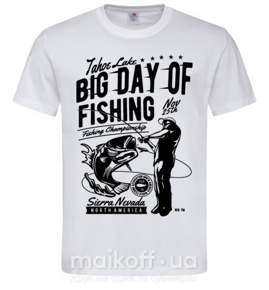 Мужская футболка Big Day of Fishing Белый фото