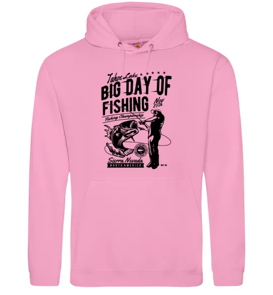 Мужская толстовка (худи) Big Day of Fishing Розовый фото