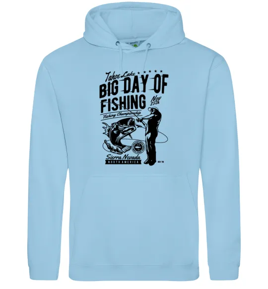 Мужская толстовка (худи) Big Day of Fishing Голубой фото