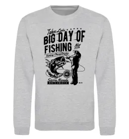 Свитшот Big Day of Fishing Серый меланж фото