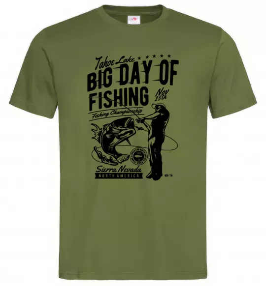 Мужская футболка Big Day of Fishing Оливковый фото