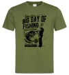 Мужская футболка Big Day of Fishing Оливковый фото
