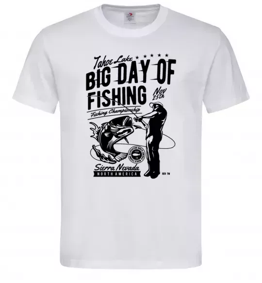 Мужская футболка Big Day of Fishing Белый фото