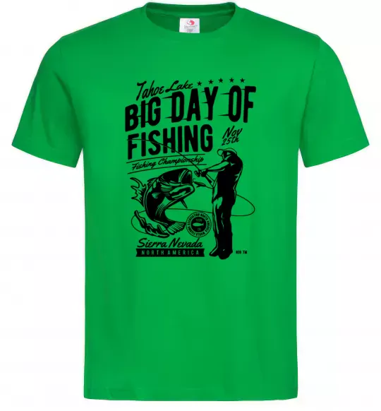Мужская футболка Big Day of Fishing Зеленый фото