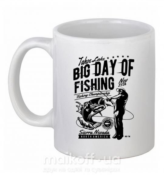 Чашка керамічна Big Day of Fishing Білий фото