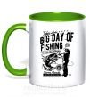 Чашка з кольоровою ручкою Big Day of Fishing Зелений фото