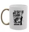 Чашка з кольоровою ручкою Big Day of Fishing Золото фото