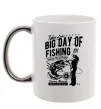 Чашка з кольоровою ручкою Big Day of Fishing Срібло фото