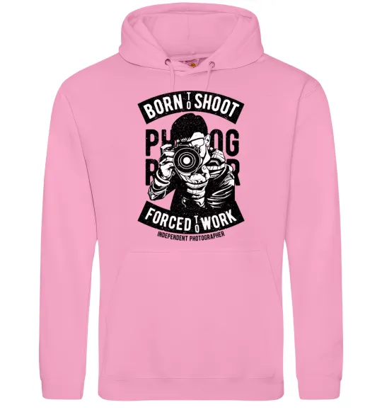 Мужская толстовка (худи) Born To Shoot Розовый фото