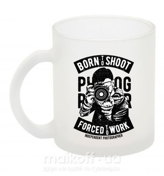 Чашка стеклянная Born To Shoot Фроузен фото