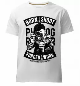 Мужская премиум футболка All i need is coffee and camera Белый фото