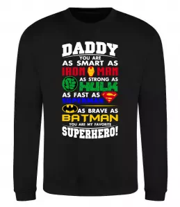 Свитшот Daddy superhero Черный фото