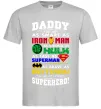 Чоловіча футболка Daddy superhero Сірий Чоловіча футболка Daddy superhero Сірий фото