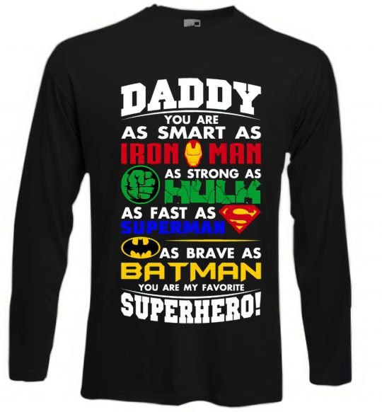 Реглан Daddy superhero Чорний фото