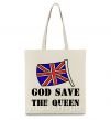 Эко-сумка God save the queen Бежевый фото